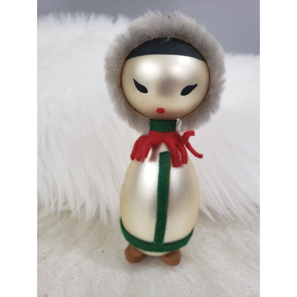 VINTAGE ITALY CHRISTMAS BLOWN GLASS DE DI CARLINI ESKIMO Italian Kitschy